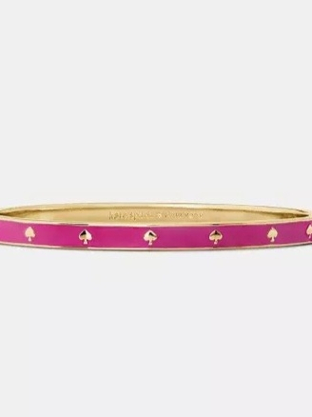 🆕️ Kate Spade Festive Pink Spot The Spade Enamel Hinged Bangle
